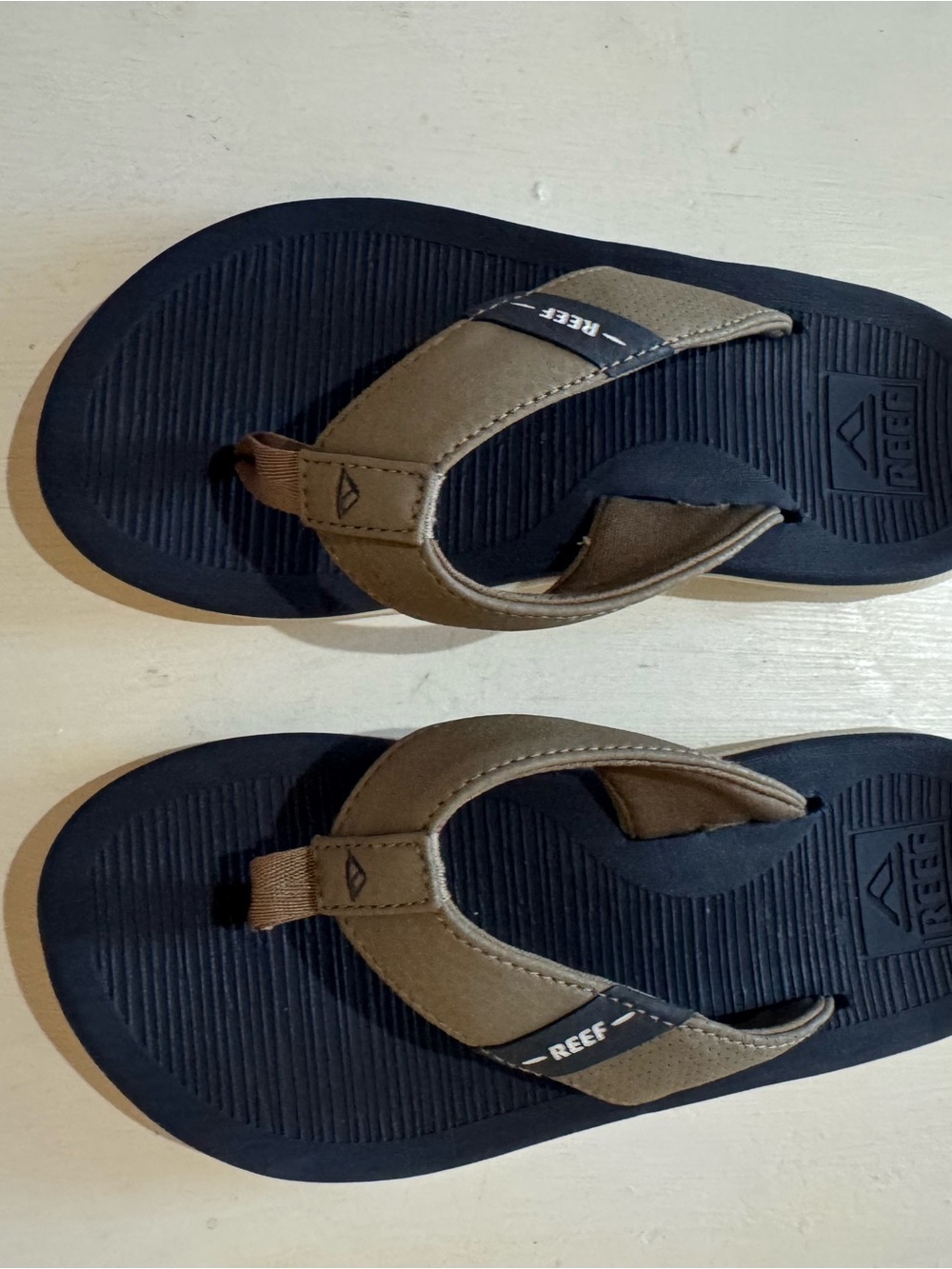 Reef Kids Olive Green and Black Flip Flop Sandals